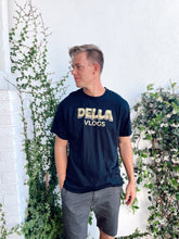 Load image into Gallery viewer, Black T-Shirt with Large Gold Logo

