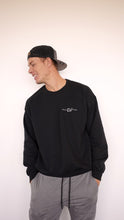 Load image into Gallery viewer, Smoky Black Crew Neck with Embroidered Logo
